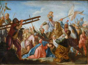 Scuola veneta del XVIII secolo, Cristo incontra Veronica durante la salita al Calvario